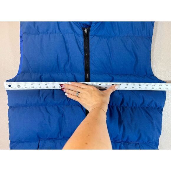 Vintage Marmot Mountain Works Goose Down Blue Puffer Vest Men's XL - Picture 12 of 13